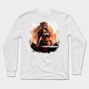 Shield-maiden or Shieldmaiden Amazon Long Sleeve T-Shirt